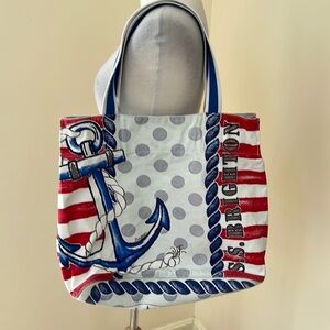 BRIGHTON nautical canvas anchor beach tote